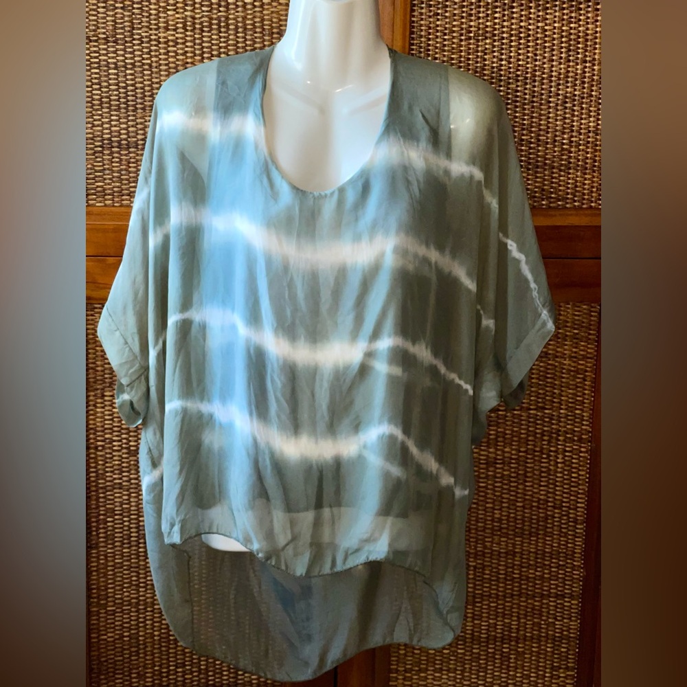 NT BY amati  Tie-Dye greenWomen's Top made in Italy